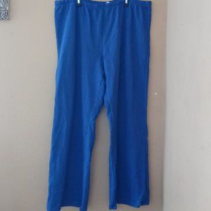 Womens Bright Blue Pull-On Straight Leg Pant.